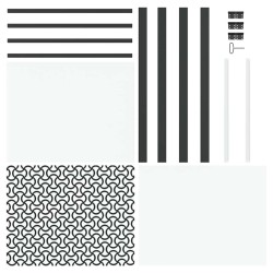 Porte en verre Fretwork Noir 93 x 3,5 x 201,5 cm Aluminium 519966519966