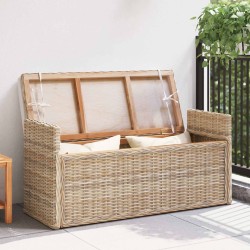 Banc de rangement avec coussin Naturel 110 x 40 x 50 cm Rotin 519967519967