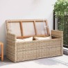Banc de rangement avec coussin Naturel 110 x 40 x 50 cm Rotin 519967519967