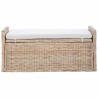 Banc de rangement avec coussin Naturel 110 x 40 x 50 cm Rotin 519967519967