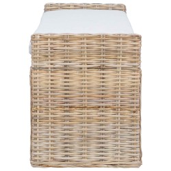 Banc de rangement avec coussin Naturel 110 x 40 x 50 cm Rotin 519967519967