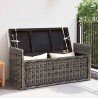 Banc de rangement Noir Blanchi 110 x 40 x 50 cm Rotin 519968519968