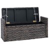 Banc de rangement Noir Blanchi 110 x 40 x 50 cm Rotin 519968519968