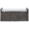 Banc de rangement Noir Blanchi 110 x 40 x 50 cm Rotin 519968519968