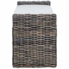 Banc de rangement Noir Blanchi 110 x 40 x 50 cm Rotin 519968519968