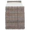 Banc de rangement avec coussin Gris 110 x 40 x 50 cm Rotin 519969519969