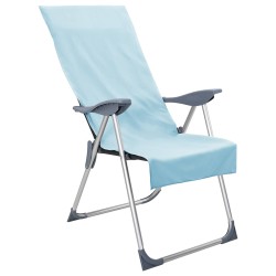 Serviettes de chaise d'extérieur 2 pcs Bleu 130 x 60 cm 519974519974