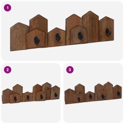 Cintre Marron 48 x 8 x 15 cm Bois de Mahogany Massif 519976519976