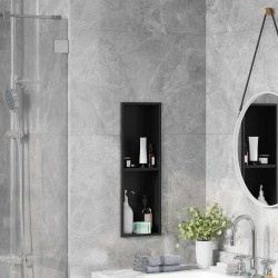 Niche de Douche Noir 60 x 20 x 9,5 cm Acier inoxydable 519983519983