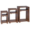 Table d'Accent 3 pcs Marron Bois de Mahogany Massif 519985519985