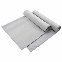 Serviettes de chaise d'extérieur 2 pcs Gris 130 x 60 cm 519987519987