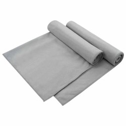 Serviettes de chaise d'extérieur 2 pcs Gris foncé 130 x 60 cm 519988519988