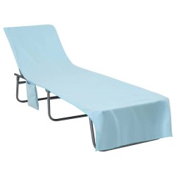 Serviettes de Transat 2 pcs Bleu 210 x 75 cm 519991519991