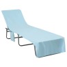 Serviettes de Transat 2 pcs Bleu 210 x 75 cm 519991519991