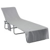 Serviettes de Transat 2 pcs Gris foncé 210 x 75 cm 519993519993