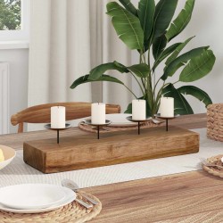 Bougeoir Naturel 50 x 15 x 10 cm Teck massif 519995519995