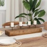 Bougeoir Naturel 50 x 15 x 10 cm Teck massif 519995519995