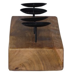 Bougeoir Naturel 50 x 15 x 10 cm Teck massif 519995519995