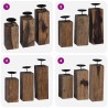 Bougeoir 3 pcs Naturel Bois massif de récupération 519996519996
