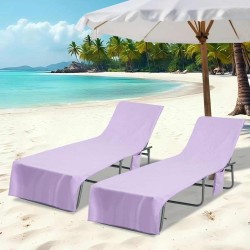 Serviettes de Transat 2 pcs Violet 210 x 75 cm 519998519998
