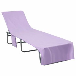 Serviettes de Transat 2 pcs Violet 210 x 75 cm 519998519998