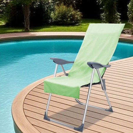 Serviettes de chaise d'extérieur 2 pcs Vert 130 x 60 cm 520007520007