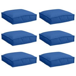 Coussin 6 pcs Bleu royal 40 x 40 x 8 cm Tissu Oxford 520013520013