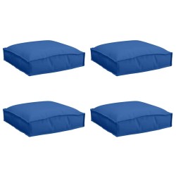 Coussin 4 pcs Bleu royal 40 x 40 x 8 cm Tissu Oxford 520015520015