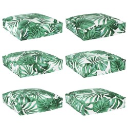 Coussin Feuille 6 pcs Motif feuille 40 x 40 x 8 cm Tissu Oxford 520016520016