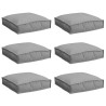 Coussin 6 pcs Gris 40 x 40 x 8 cm Tissu Oxford 520024520024