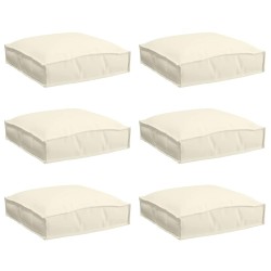 Coussin 6 pcs Crème 40 x 40 x 8 cm Tissu Oxford 520029520029