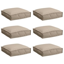 Coussin 6 pcs Taupe 40 x 40 x 8 cm Tissu Oxford 520030520030
