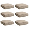 Coussin 6 pcs Taupe 40 x 40 x 8 cm Tissu Oxford 520030520030