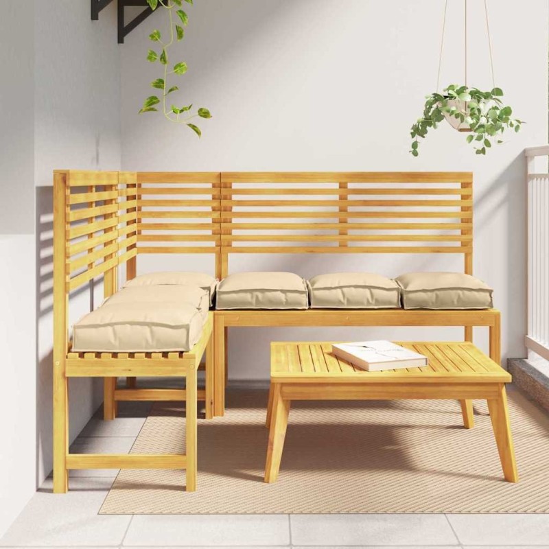 Coussin 6 pcs Beige 40 x 40 x 8 cm Tissu Oxford 520032520032