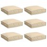 Coussin 6 pcs Beige 40 x 40 x 8 cm Tissu Oxford 520032520032