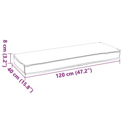 Coussin Crème 120 x 40 x 8 cm Tissu Oxford 520058520058