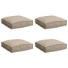 Coussin 4 pcs Taupe 40 x 40 x 8 cm Tissu Oxford 520095520095