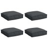Coussin 4 pcs Noir 40 x 40 x 8 cm Tissu Oxford 520098520098