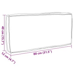 Coussin Gris 80 x 40 x 12 cm Tissu Oxford 520125520125