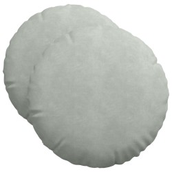 Coussins de siège 2 pcs Gris clair Ø50 x 19 cm Velours 520139520139