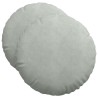 Coussins de siège 2 pcs Gris clair Ø50 x 19 cm Velours 520139520139