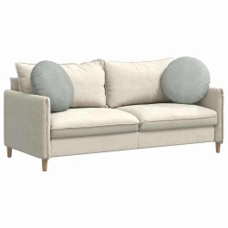 Coussins de siège 2 pcs Gris clair Ø50 x 19 cm Velours 520139520139