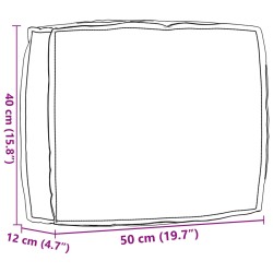 Coussin Beige 50 x 40 x 12 cm Tissu Oxford 520155520155