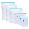 Sacs de rangement 10 pcs Transparent et Bleu 70 x 50 cm 520157520157