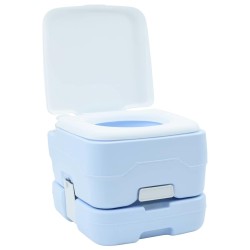 Toilette de Camping Bleu Clair et Blanc 41,5 x 36,5 x 30 cm 520159520159