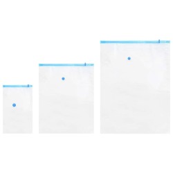 Sacs de rangement 10 pcs Transparent et Bleu 130 x 100 cm 520191520191
