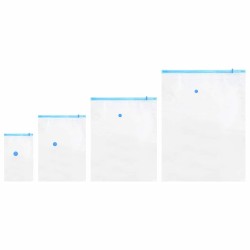 Sacs de rangement 15 pcs Transparent et Bleu 130 x 100 cm 520192520192