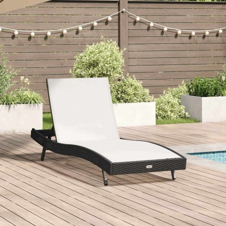 Transat Noir et Blanc 197 x 70 x 82 cm polyrotin 520221520221