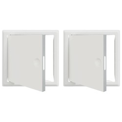 Panneau d'Accès 2 pcs Blanc 23 x 23 x 3 cm Acier 520223520223