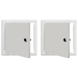 Panneau d'Accès 2 pcs Blanc 23 x 23 x 3 cm Acier 520224520224
